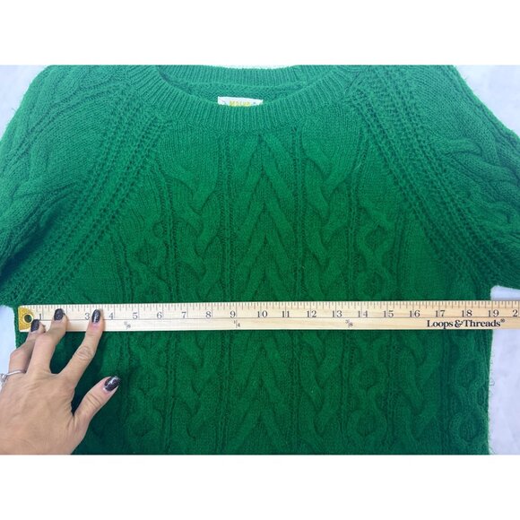 Maeve Green Cable Knit Sweater - Picture 11 of 11